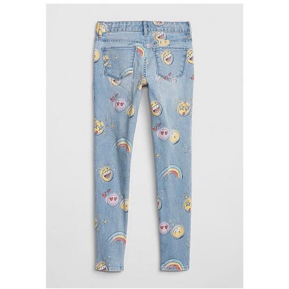 ⭐️ Gap Girls Blue Superdenim Emoji Jeans WIth Fantastiflex Regular Stretch 12 - Picture 3 of 10